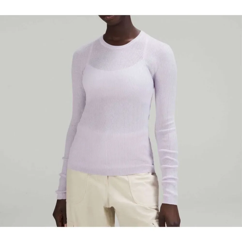 Lululemon Sweaters  Merino Wool Long Sleeve Light Sweater Sz 10